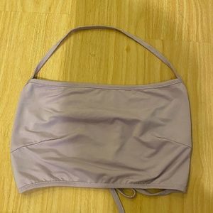 Lilac Purple Crop Tank 2 tie in back